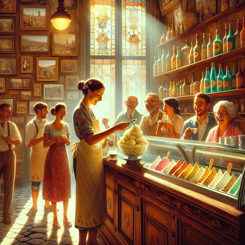 historic Florence affogato shop